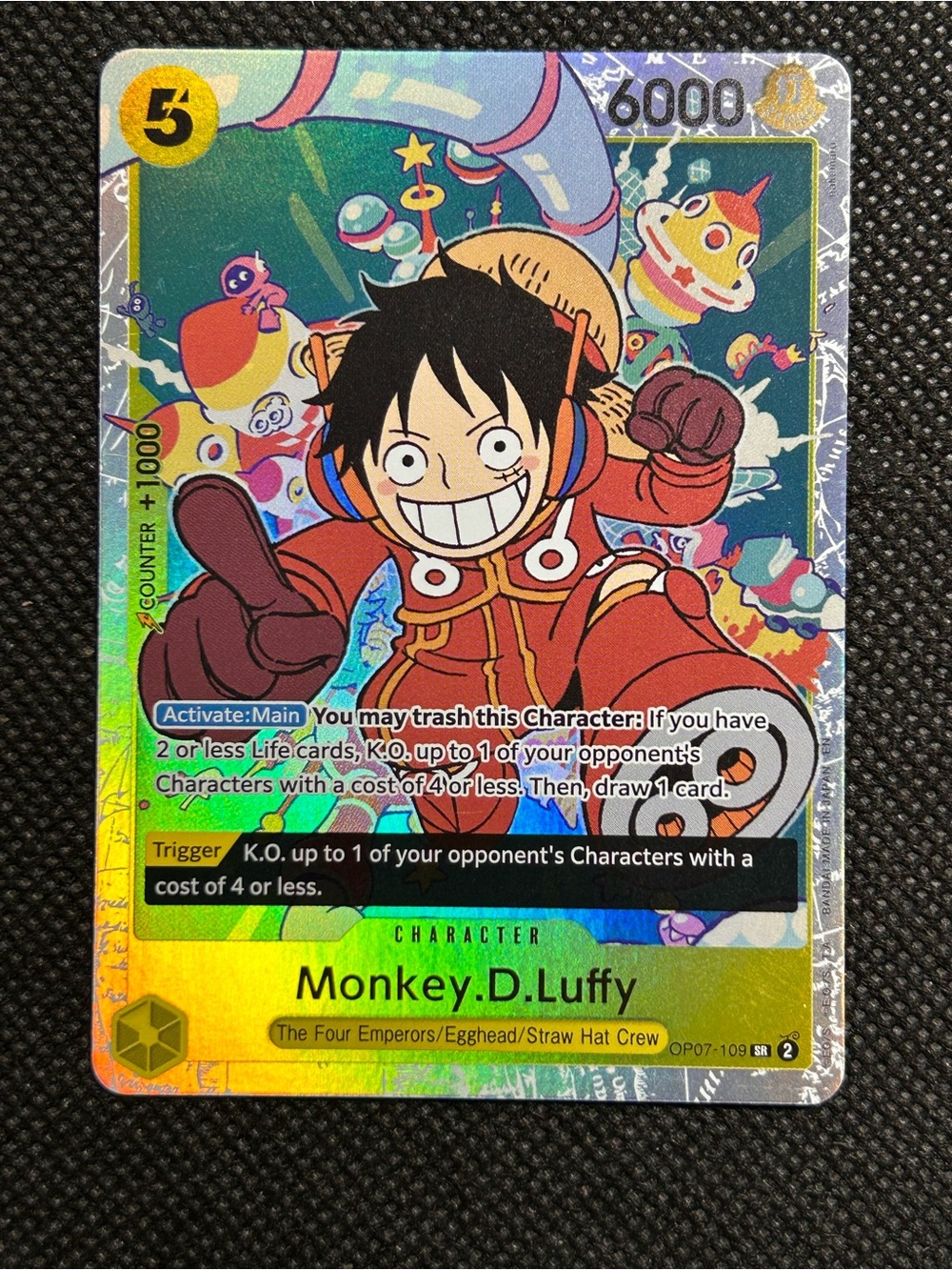 Monkey D Luffy • OP07-109 SR Premium Booster Holo Foil One Piece TCG